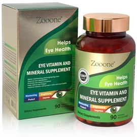 Zooone Lutein Eye Vitamins Supplement 90pcs, Lutein & Zeaxanthin for Women Men to Against Macular & Dry Eye, Multivitamin for Vision & Ocular Health with Zinc, VC, VE