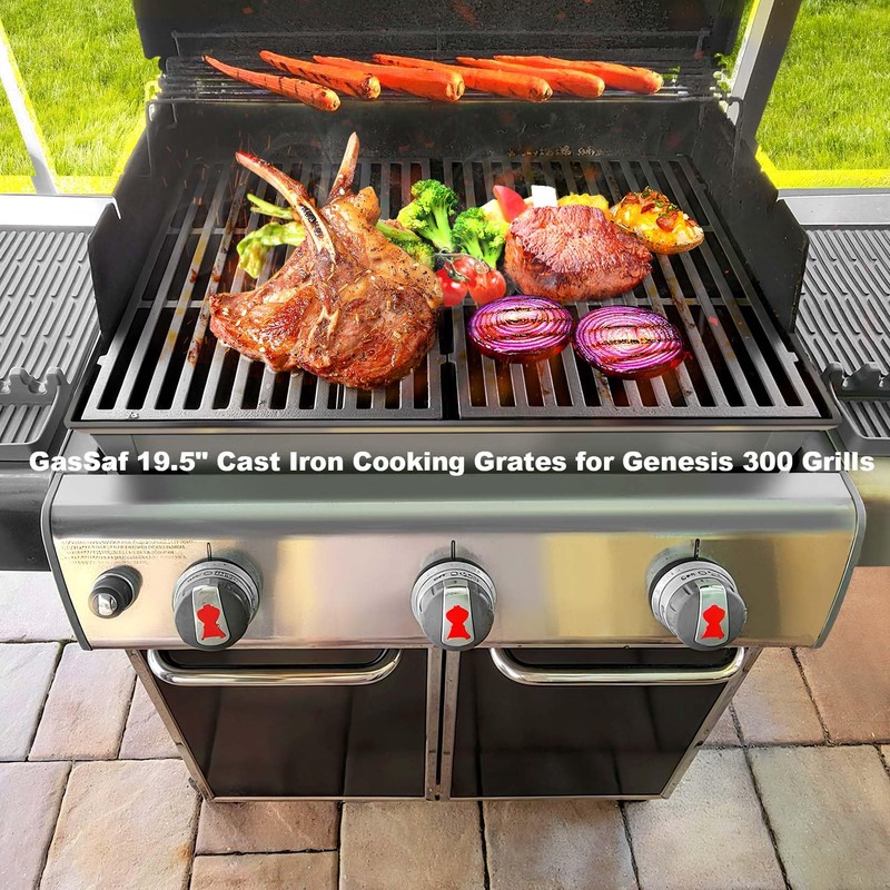 GasSaf 19.5 inch Grill Grates Replacement for Weber 7524, 7528,