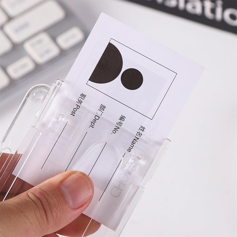 ID Card Holder Hard Card Holder Employee ID Holder Horizontal