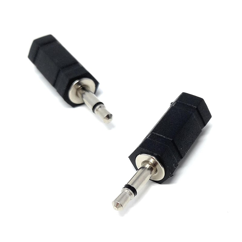 DRUT 2pcs 3.5mm Mono Jack Male to 2.5mm Mono Jack