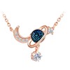 MICGIGI Women's Sterling Silver Planet Moon Necklace Cubic Zirconia Pendant