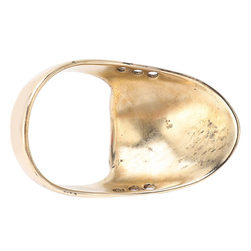 Brass Archery Thumb Ring Portable Finger Protector with Anti Lost