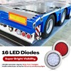 Riakrum 12pcs 4 Inch Round LED Trailer Tail Lights Kit