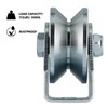 Skelang 2.5" V Groove Caster, Sliding Gate Wheel, Rigid Caster