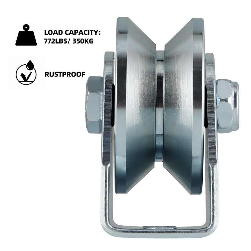 Skelang 2.5" V Groove Caster, Sliding Gate Wheel, Rigid Caster