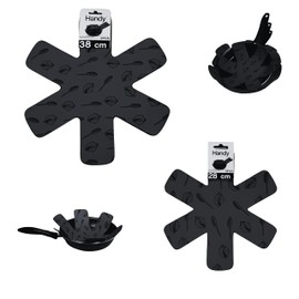 Non-Slip Pot and Pan Protector - Pot Separator for Protection of Paella Dishes Kitchen Utensils Casseroles and Crockery (Black)