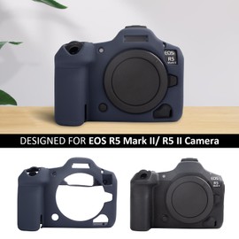 MUZIRI KINOKOO Silicone Case Compatible for Canon EOS R5 Mark II Digital Camera, Soft Rubber EOS R5 Mark II/EOS R5 II Protective case Cover with Anti-Slip Design - Blue