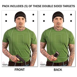 Challenge Targets Shoot/No-Shoot Target Assortment - 25PK (White Paper, 23" x 35", Pistol Shooting or Rifle Shooting)