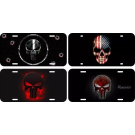 NOSTALGIC TAGS THE PUNISHER ASSORTED METAL LICENSE PLATE - D
