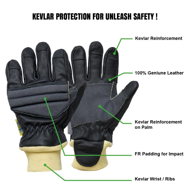 SpecxArmor Graywolf Fireman Gloves (Large)