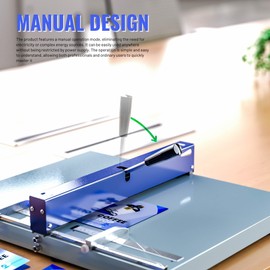 Generic Manual Paper Creaser, Paper Folding Creaser Tool with Adjustable Guide Block & Positioning Ruler for Paper Card Newspaper Menu, Creasing Width 0.047”/ Length 17.9”