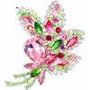 Axmerdal - Broche de ramo de diamantes de imitación para