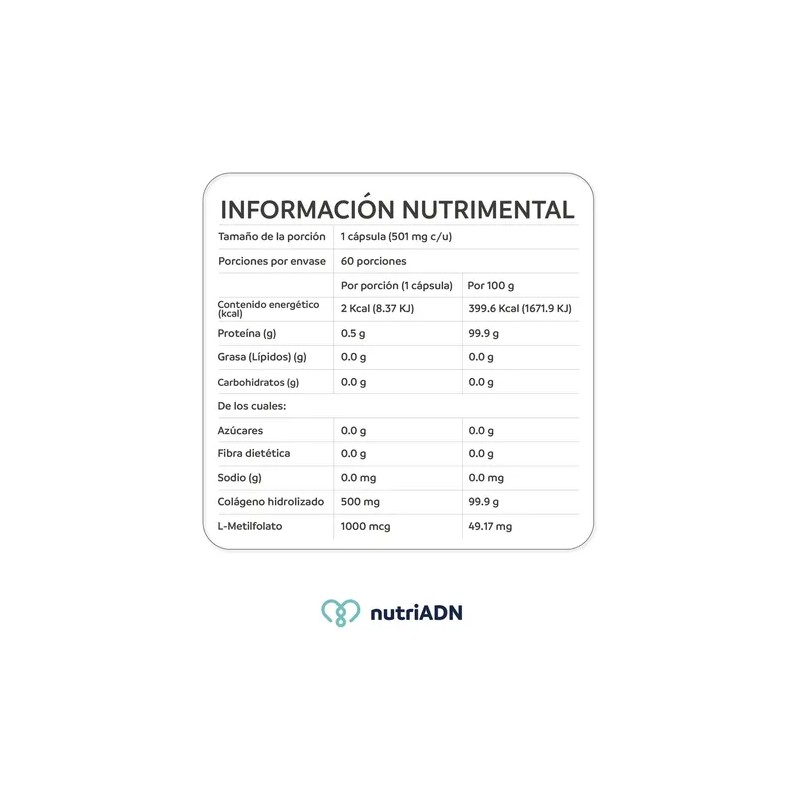 Methyl Folate Suplemento 60 Capsulas Vitamina B9