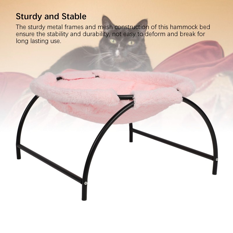 Cat Hammock Bed Stable Structure Soft Comfortable Breathable Elevated Kitten