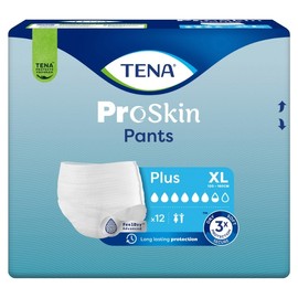 Tena ProSkin Pants Plus (XL) X 12 (Limit 4 per order)