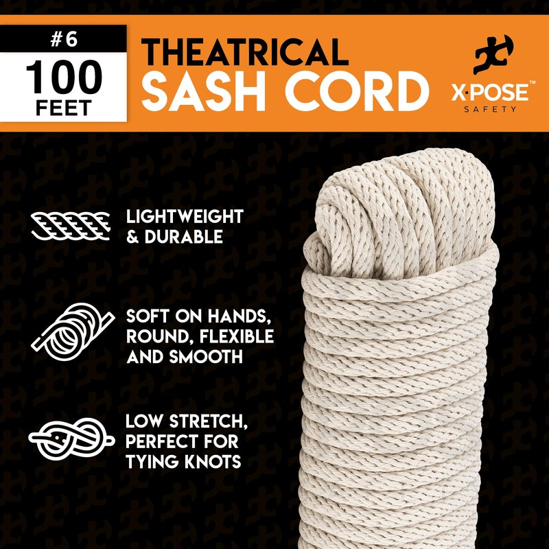 Sash Cord - Cotton and Nylon Rope - 3/16 Inch