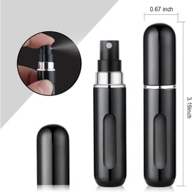 OUMOR Travel Refillable Atomizer Sprayer for Perfume and Cologne Travel Bottle, Mini Perfume Refillable Bottle Perfect for Pockets