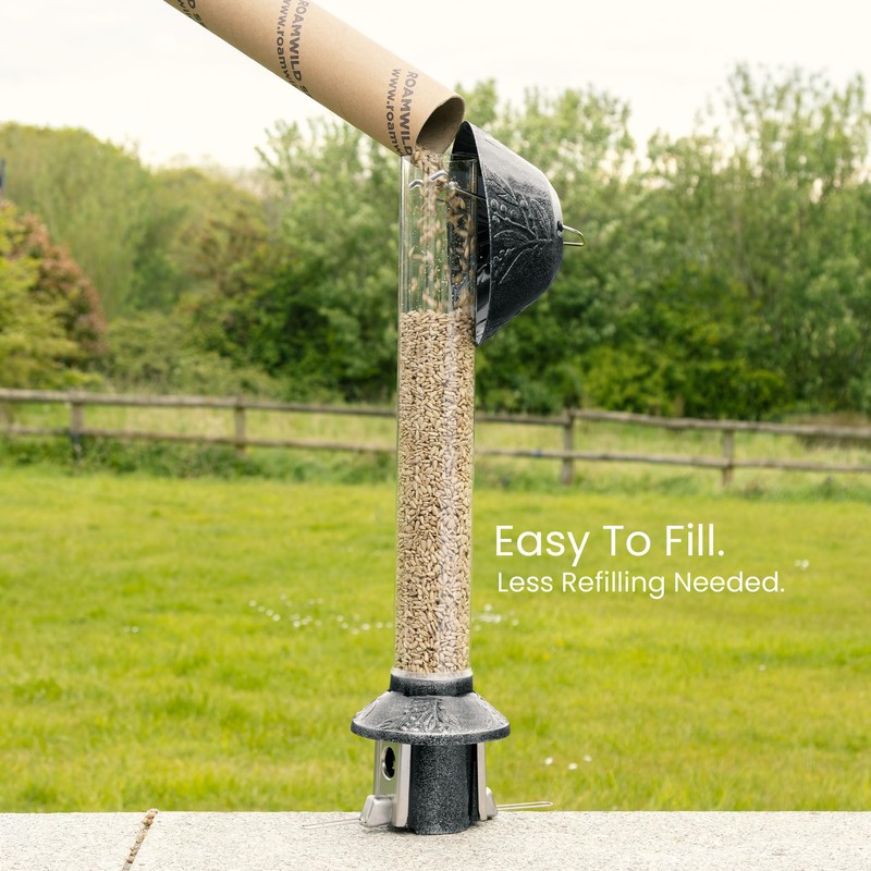 Roamwild PestOff Squirrel Proof Bird Feeder (Antique Platinum)