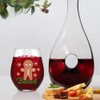WUUCKOO Let's Get Baked Stemless Wine Glass With Fun Christmas