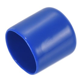 uxcell 15pcs Rubber End Caps 25mm ID Vinyl Round Tube Bolt Cap Cover Screw Thread Protectors Blue