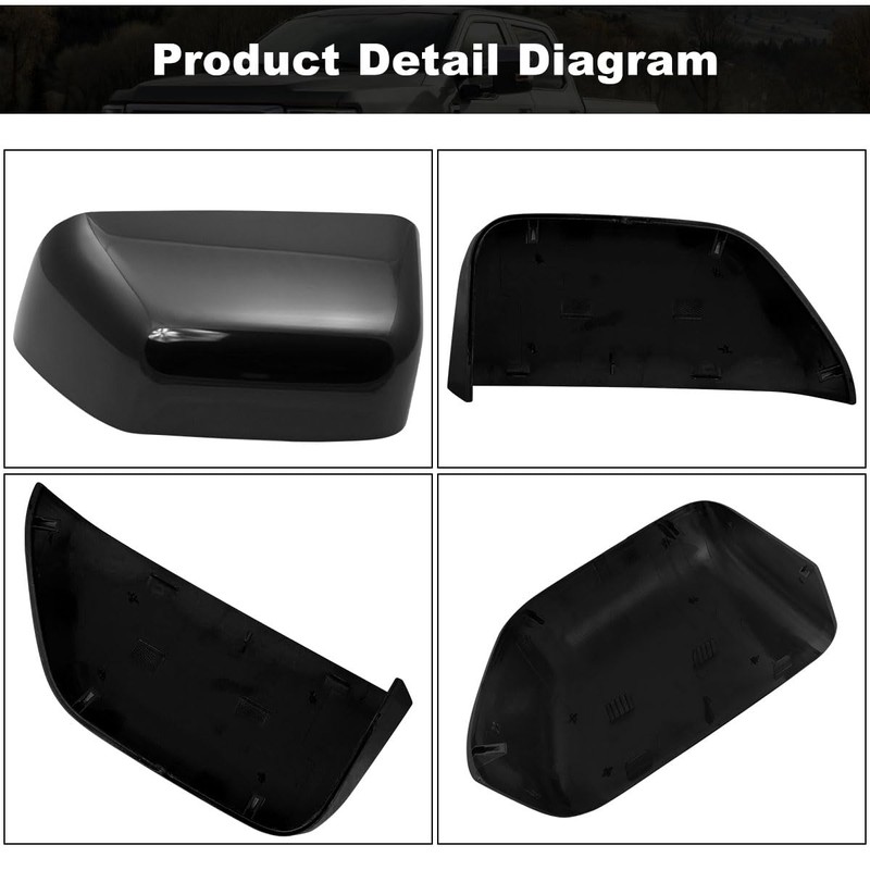 Towing Mirror Cover Cap Replace for 2017-2024 Ford F250 F350