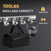 4 Pack L Track Hooks with Single Stud Fitting, Spring-Loaded