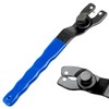 SYF-UN Angle Grinder Adjustable Spanner, Universal 10-52mm Pin Key Wrench Lock-Nut Grinder Wrench with Non-Slip Plastic Coated Grip (Blue Black)