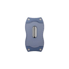 Colibri Premium Diamond V-Cut Cigar Cutter - Ergonomic Stainless Steel Spring-Loaded Blade, Ideal for up to 60+ Ring Gauge - Gift for Cigar Enthusiasts (Navy)