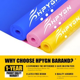 Resistance Bands, Exercise Bands, Physical Therapy Bands for Strength Training, Yoga, Pilates, Stretch Elastic Band with Different Strengths, Workout Bands for Home Gym