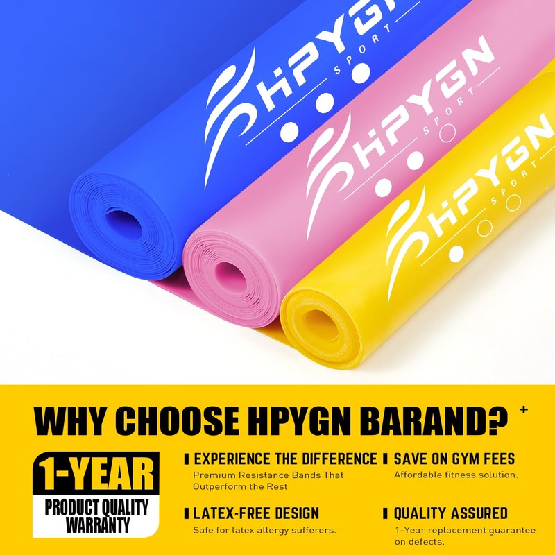 Resistance Bands, Exercise Bands, Physical Therapy Bands for Strength Training,