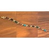 Shameg Multi Color Stones Copper Magnetic Link Bracelet Arthritis Pain