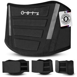 Götz Kidney Belt Motorcycle Men / Women Effective Stabilisation Lumbar Support Kidney Warmer Kidney Protection Black Reflective