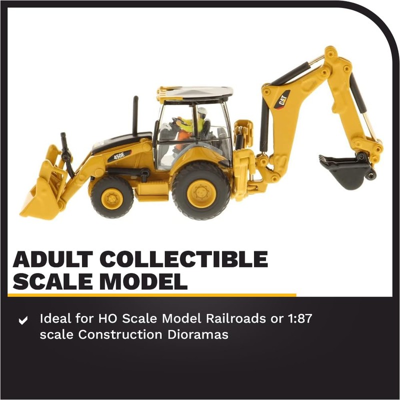 Diecast Masters 1/87 Caterpillar 450E Backhoe Loader- High Line Series