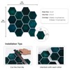 CRE8TIVE 4 Sheets Peel and Stick Tiles Backsplash for Kitchen