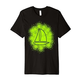Sailing Boat Yacht Silhouette Premium T-Shirt