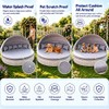 Outdoor Daybed Cushion Cover 66’’ with 3 Pillow Cases (Gray)