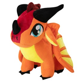 Soft Plush Wings Dragon Stuffed Animals Toy Pillow Doll, 12" Pterosaur Flying Orange Dragon Plushie Toys Best Birthday Christmas Anniversary Fiesta Party Festival Gifts for Adults Kids Baby Boys Toys