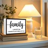 Family a Little Bit of Crazy Sign Wooden Box Desk