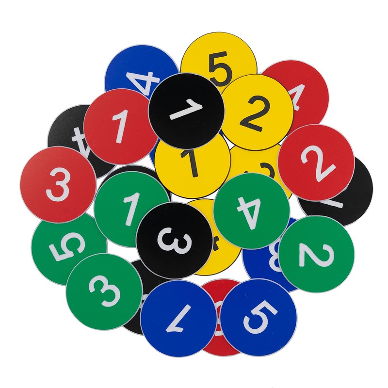 StayMax Plastic Number Tags Engraved Numbered Tags Without Hole (1-50,