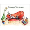 Pack of 12 - Christmas Cards (Xmas Cards) Greyhound Whippet