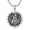 Shusukue St Divina Necklace 925 Sterling Silver Saint Dymphna Amulet