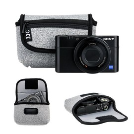 JJC Neoprene Case for Sony RX100 III IV V VA VI VII HX99 HX95 HX90V HX90 HX60V HX60 / Olympus TG-6 TG-5 Panasonic Lumix DMC TZ80 TZ70 Canon G7X Mark III II SX620 SX720 SX730 SX740 GR III