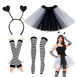 MUXIWOM Women's Fancy Dress Costume, Women's 4 Carnival Costume with Headband and Tulle Skirt, Large Sizes Fancy Dress Costume for Carnival Role Play Party