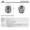 CAMPINGMOON Camping Grill Propane Gas Stove Adapter, Input: EN417 Lindal