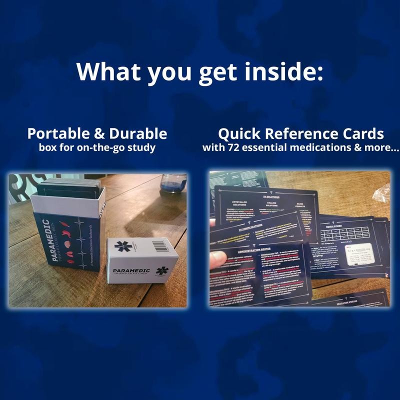 EMT & Paramedic Pharmacology Drug Study Flashcards & Pocket Guide