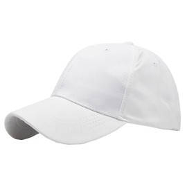Foetest Adjustable Baseball Cap Casual Hat Cotton Cap Solid Sun Hat for Men and Women White