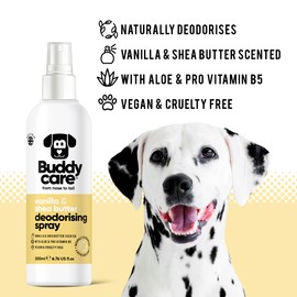 Buddycare Dog Deodorising Spray - Deodorising Spray for Dogs - With Aloe Vera and Pro Vitamin B5 (Vanilla & Shea Butter, 200ml)