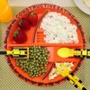 Construction Kids Plates Set, 4PCS Creative Kids Dinnerware Set Toddler