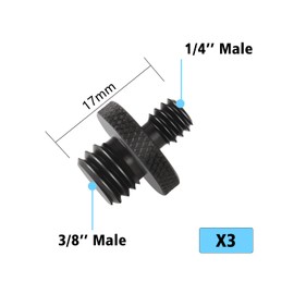 Nutmanel Microphone Stand Adapter, Thread Adapter Tripod Thread Adapter Threaded Sleeve Tripod Screw Adapter 1/4 Inch Male to 1/4 Inch Male Screw 1/4 Inch Male to 3/8 Inch