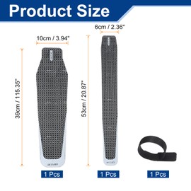 HARFINGTON 2pcs Mountain Bike Mud Guard Folding MTB Front & Rear Mud Guards with 4 Straps Lightweight Fits for Folding Bike MTB Road Bike Chain Style